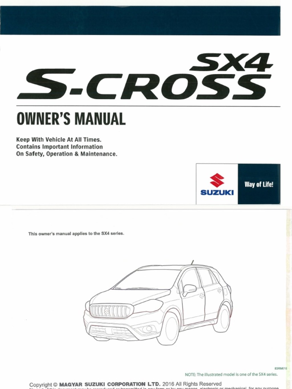 suzuki sx4 s cross user manual pdf - Suzuki S Cross Owners Manual en PDF  PDF