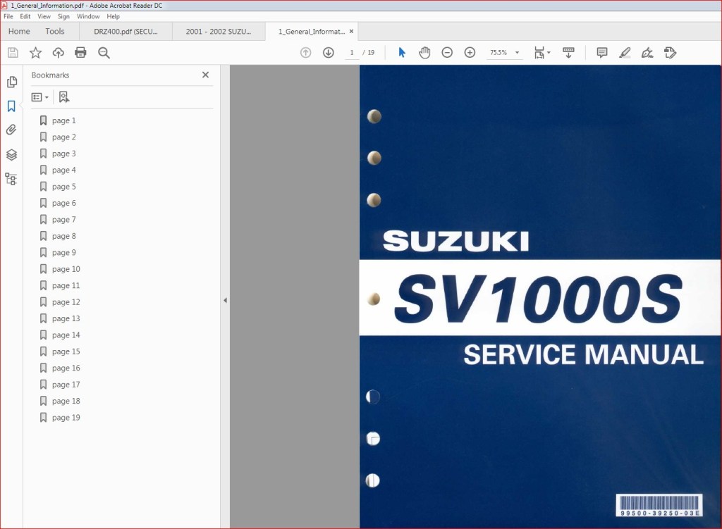 suzuki sv1000 service manual download - -  SUZUKI SV SERVICE MANUAL REPAIR MAINTENANCE MANUAL