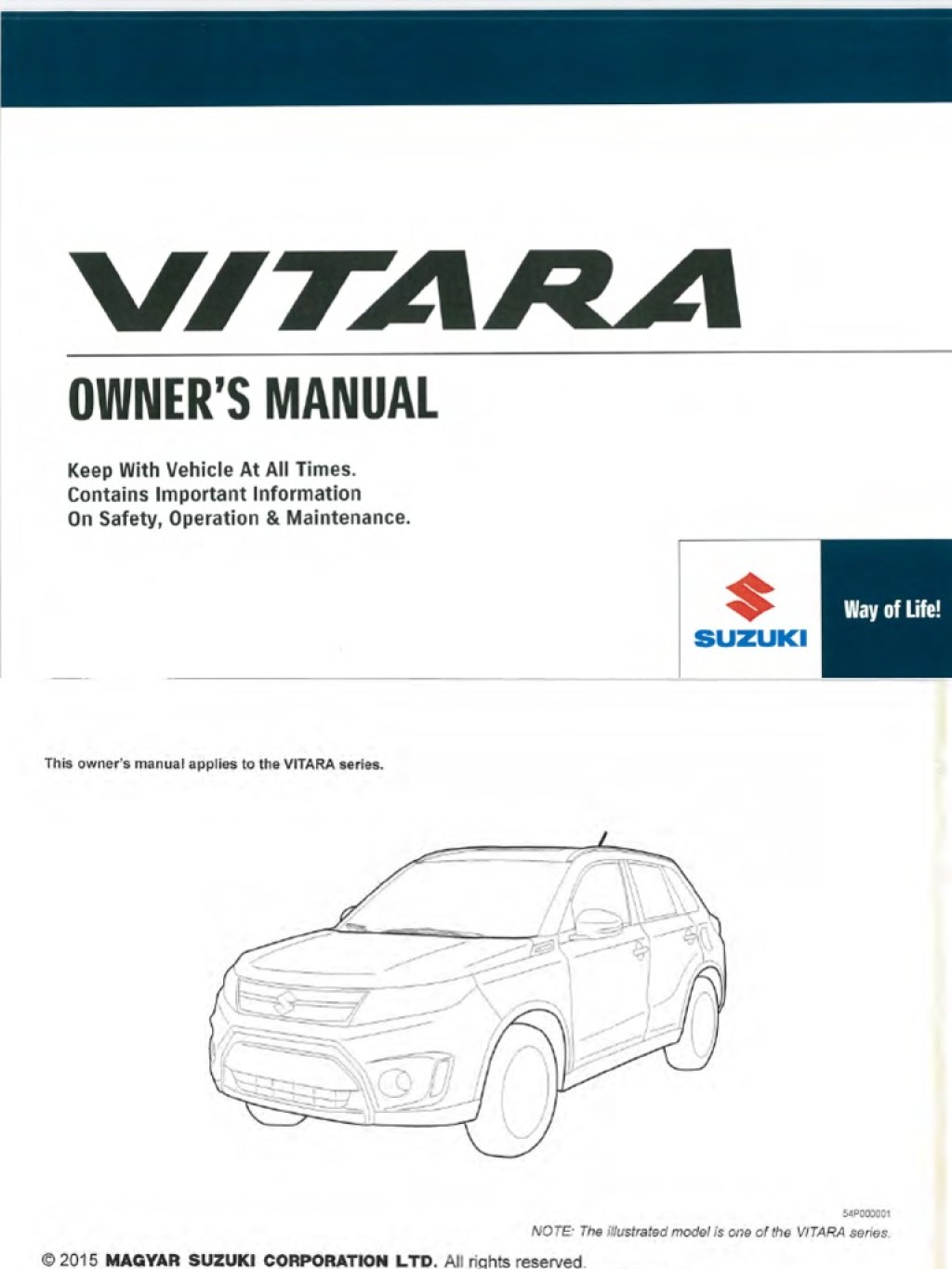 suzuki vitara 2015 owners manual pdf - Vitara   PDF