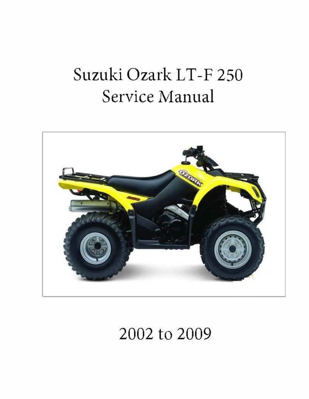 03 suzuki ozark 250 manual - Service Manual Ozark - Etsy