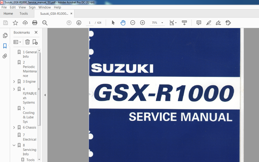 07 08 suzuki gsxr 1000 service manual free pdf download - SUZUKI GSX -R  SERVICE MANUAL - PDF DOWNLOAD - HeyDownloads