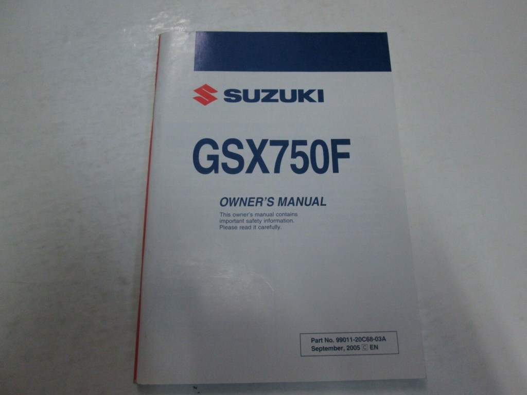 06 suzuki gsx750 f owners manual - Suzuki GSXF GSX  F Owners Owner Operators Manual NEW  eBay